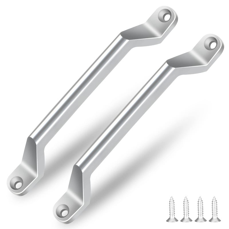 ESUDNT RV Grab Door Handle  Heavy Duty 304 Stainless Steel Metal for Camper  Trailer  Cargo Trailer  Motor Home  Boat  Automotive  Cart (2 Pack  Come with Screws) - Image 1
